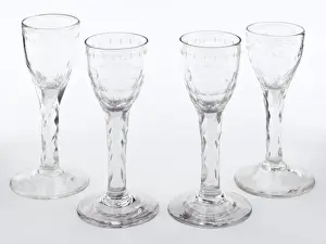 Four wine glasses