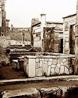 Wine shop and House of Sallust, Pompeii, Italy