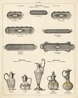 Catalog Prints: Wine trays and claret jugs
