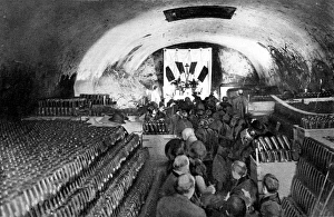 Images Dated 2nd January 2005: Wine vaults as a chapel: Christmas in much bombarded Rheims