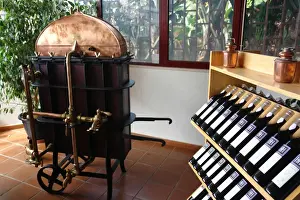 Wines Prints: Winemaking equipment, Camara de Lobos, Madeira, Portugal