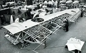Wing under construction for Empire Flying Boat Aircraft
