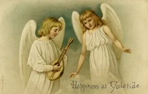 Yuletide Prints: Two winged angels