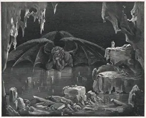 Inferno Prints: Winged Demon in Lair