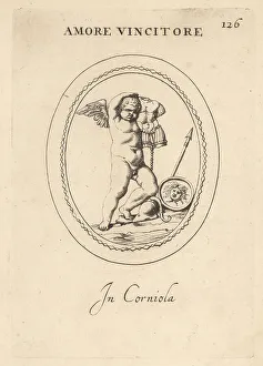 Carnelian Prints: Winged figure of Amor Victorious