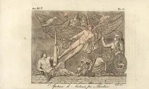 Pius Prints: A winged genius carries Emperor Antoninus Pius to heaven