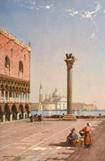 Images Dated 17th January 2017: The Winged Lion of St Marks Square, Venice, Italy