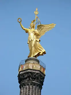 Commemoration Prints: Winged Victoria figure, Siegessaule, Berlin, Germany