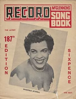 Pianist Gallery: Winifred Atwell on the cover of Record Song Book