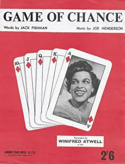 Images Dated 9th January 2019: Winifred Atwell music sheet for Game of Chance
