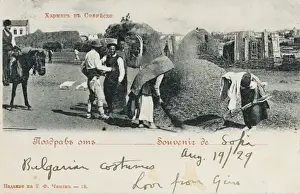 Winnowing grain in Bulgaria