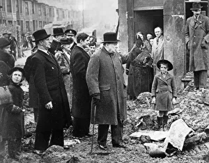 Churchill Collection: Winston Churchill in Bristol, 1941