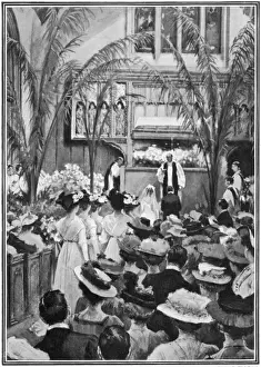 Paget Prints: Winston Churchill and Clementine Hozier, wedding ceremony