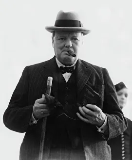 Airport Gallery: Winston Churchill at Croydon Airport, 1939
