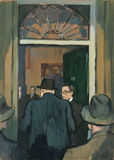 Prime Collection: Winston Churchill entering No 10 Downing St by David Wright