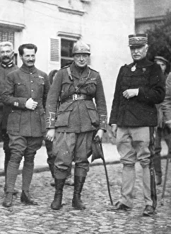 Cobblestones Collection: Winston Churchill with General Fayolle in France