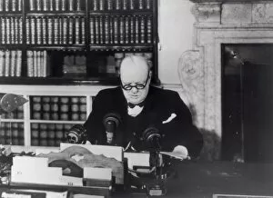 Winston Churchill Gallery: Winston Churchill makes his VE Day Broadcast