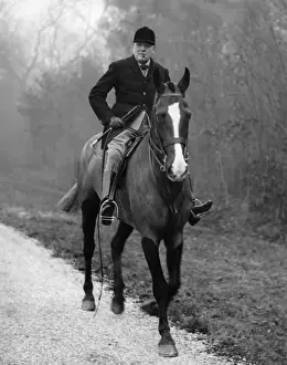 Forest Prints: Winston Churchill riding, c. 1928