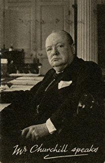 Images Dated 6th May 2016: Winston Churchill speaks