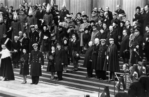 Begins Prints: Winston Churchills funeral, Royalty and Statesman at St Pau