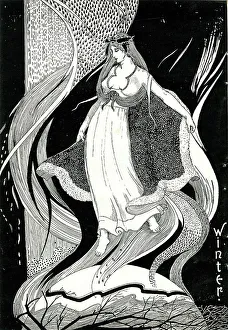 Bertram Prints: Winter, Art Nouveau print by Bertram Mackennal