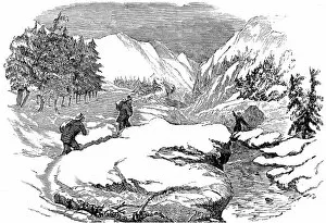 Images Dated 5th November 2004: Winter in the Californian Mountains, 1853