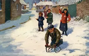 Snow Balling Prints: Winter games in main street