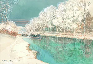 Inland Prints: Winter on the Grand Union Canal Narowboat Inland