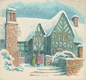 Wheatcroft Prints: Winter scene (Carol Singing?)