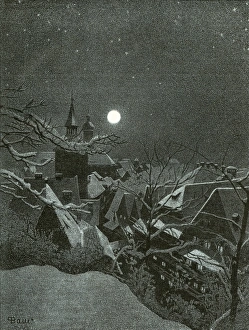 Images Dated 29th March 2017: Winter scene of a snow covered village