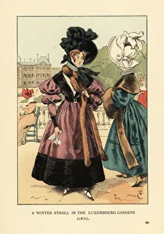 Ankle Gallery: A winter stroll in the Luxembourg Gardens, 1830