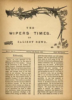 News Prints: The Wipers Times, or Salient News, 1916
