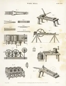Wire mill, 19th century