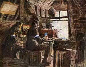 Images Dated 20th March 2018: A Wireless Station on the Western Front
