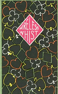 Wireless Whist playing cards scorecard, Art Deco design