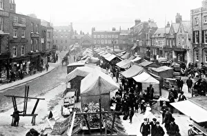 Wisbech Prints: Wisbech Market early 1900s