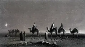 Magi Prints: Wise Men following the Star across the desert
