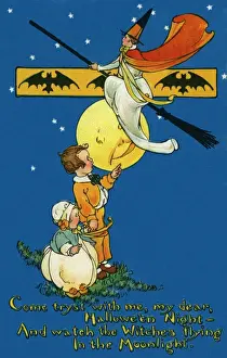 Witch on a broomstick