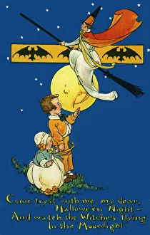 Images Dated 26th January 2016: Witch on a broomstick