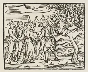 1626 Prints: Witches Dance with Demon