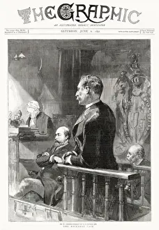 Affair Prints: In the witness box William Gordon-Cumming a decorated lieutenant colonel in the Scots