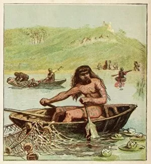 Woaded Briton in Coracle