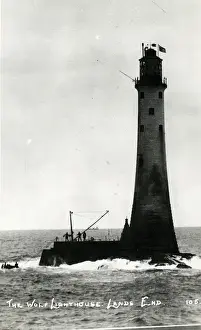 Penzance Prints: The Wolf Rock Lighthouse, Lands End, Cornwall