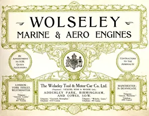 Wolseley Prints: Wolseley Marine and Aero Engine brochure July 1910