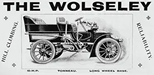 Wolseley veteran car advertisement, early 1900s