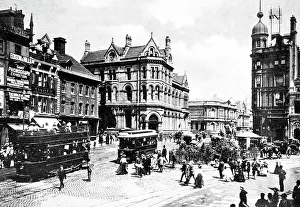 Wolverhampton Prints: Wolverhampton Queen Square early 1900s