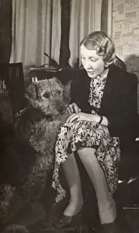 Woman with Airedale