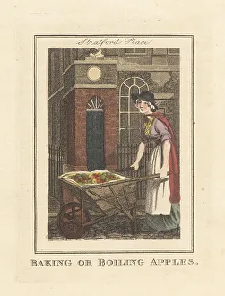 Edward Edwards Prints: Woman apple seller in Stratford Place, London, 1805