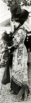 Woman in Ascot fashions, 1910