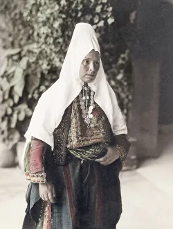 Covering Prints: A woman from Bethlehem, Palestine, Holy Land, c. 1930